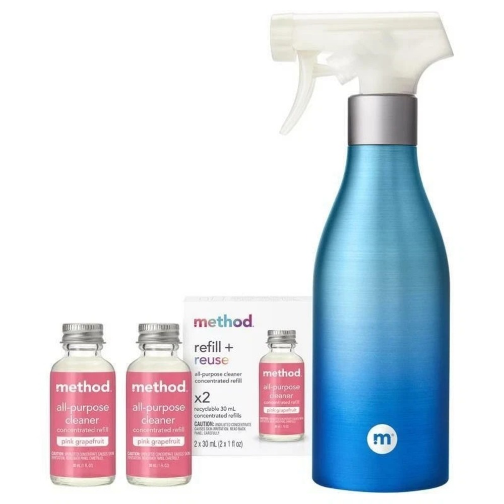 Method Pink Grapefruit Concentrated All Purpose Cleaner Starter Kit Liquid 1 oz